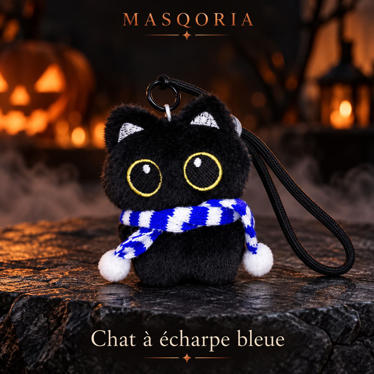 Porte-clés Peluche Gothique Lapin & Chat – MASQORIA