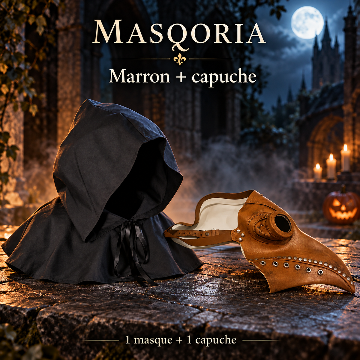 Masque Médecin de la Peste avec Capuche – MASQORIA
