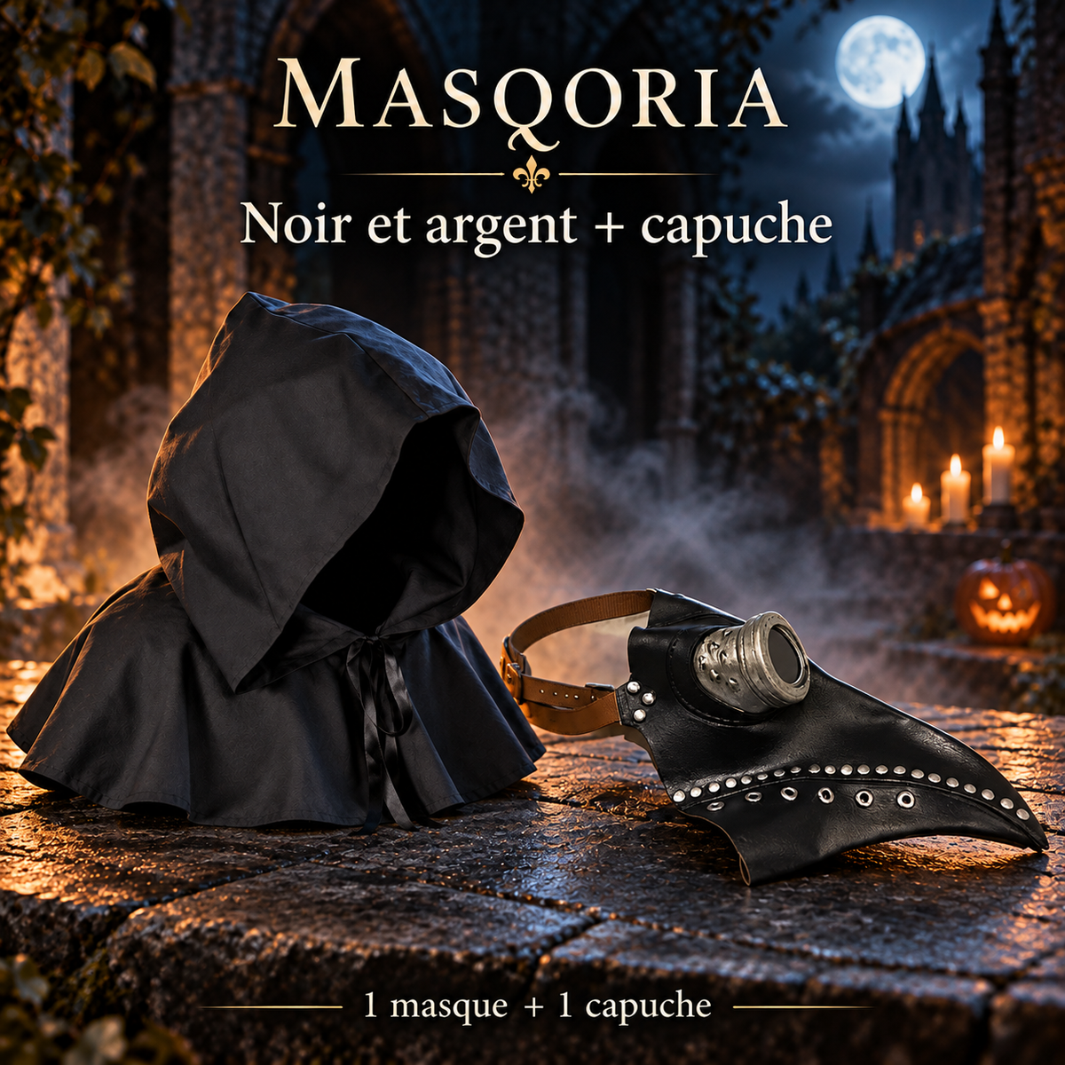 Masque Médecin de la Peste avec Capuche – MASQORIA