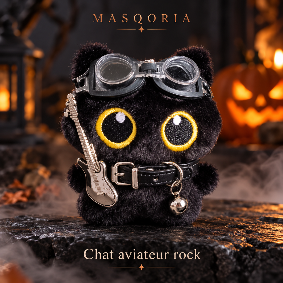Porte-clés Peluche Gothique Lapin & Chat – MASQORIA